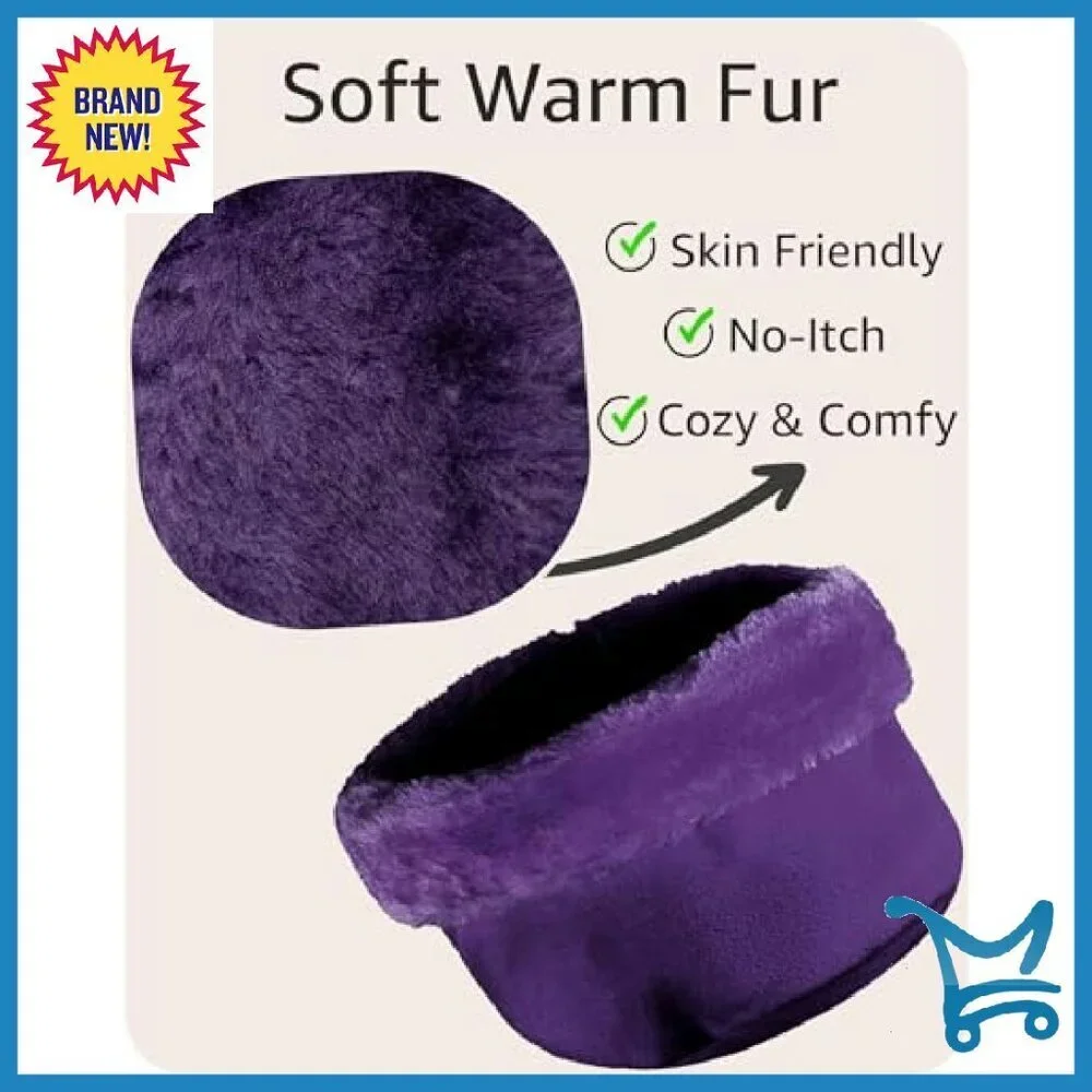 Women's Fleece Winter Hat and Glove Set - Warm Plush Polyester Accessories